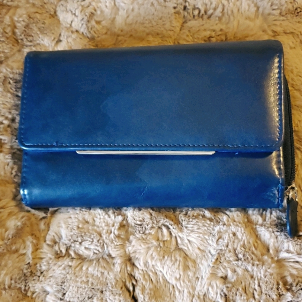 Dark Blue Leather Wallet